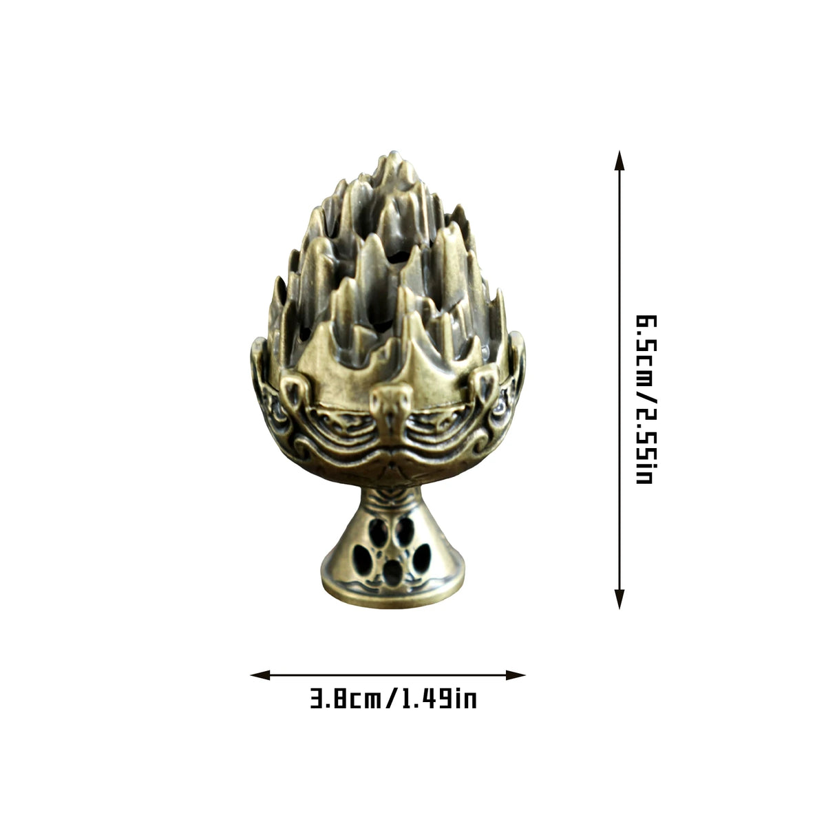 Vintage Brass Incense Burner – 3-Legged Hollow Censer with Lid Incense Burner Babs O One Size