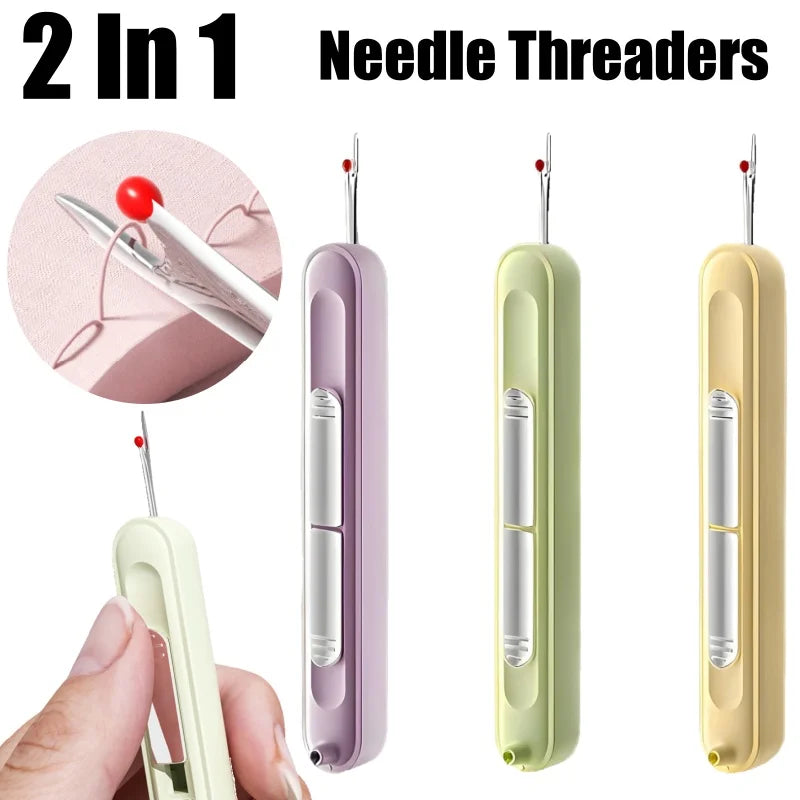 2-in-1 Needle Threader & Seam Ripper Sewing Tool Sewing Accessory Tool Babs
