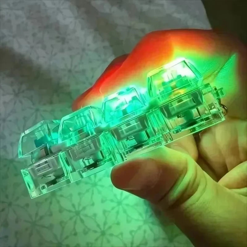 LED Light-Up 4-Key Keyboard Keycap Fidget Keychain Toy LED Fidget Keychain Babs