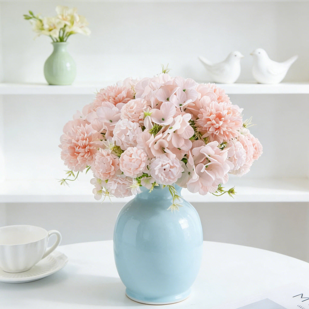 Silk Hydrangea Artificial Flowers for Wedding & Home Décor Artificial Silk Flowers Babs