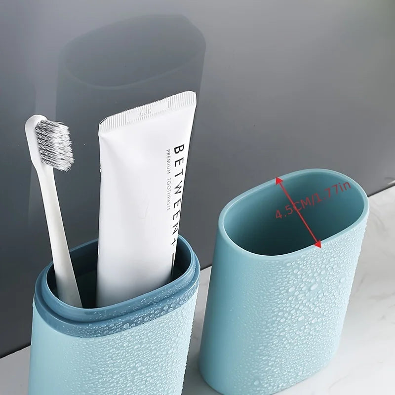 Portable Travel Toothbrush Holder Case & Mouthwash Cup Toothbrush Travel Case Babs