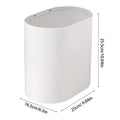 Press-Top Trash Can with Lid – Compact ABS Bathroom Bin Press-Top Trash Can Babs gray 1pcs