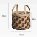 Large Leather Laundry Basket – Woven Storage Organizer Laundry Storage Basket Babs Laundry Basket