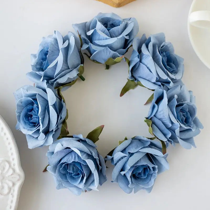 Silk Rose Artificial Flowers 5/10pc – Wedding & Home Decor Artificial Silk Flowers Babs color 5 5 pcs