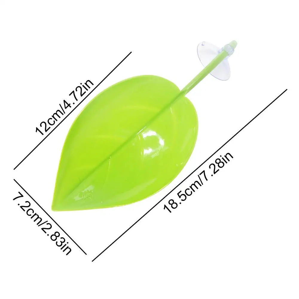Suction Cup Terrarium Leaf Basking Platform for Reptiles Terrarium Basking Platform Babs Light Green