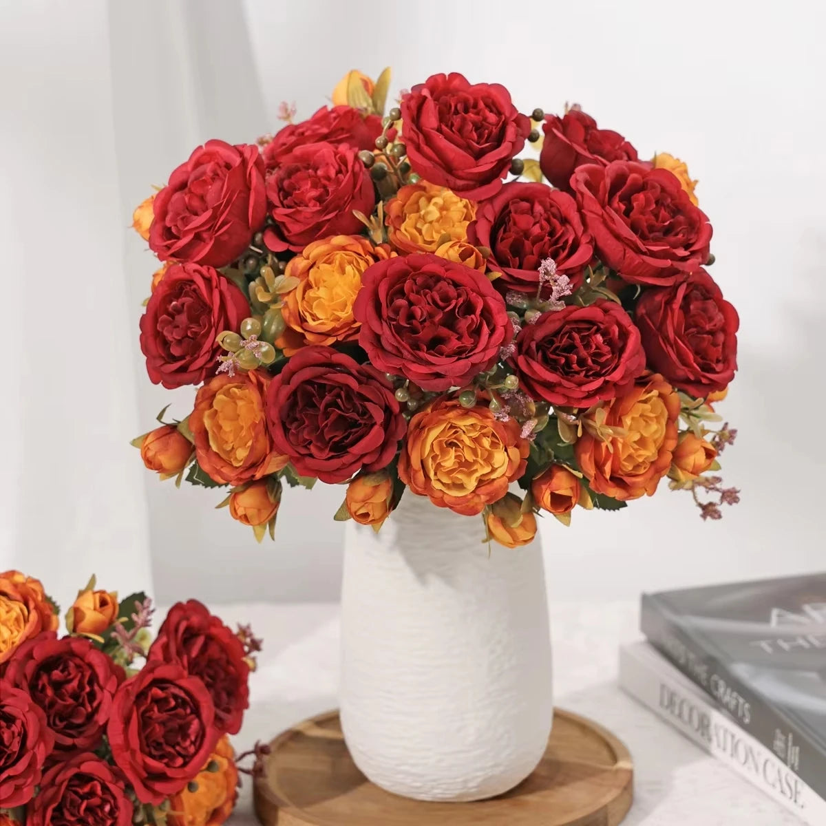 Silk Peony Artificial Flowers – Wedding & Home Décor Bouquet Artificial Silk Flowers Babs