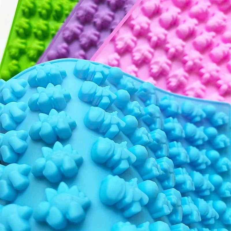 48-Pc Silicone Dinosaur Mold Set – Chocolate, Fondant & Candy Silicone Baking Mold Babs