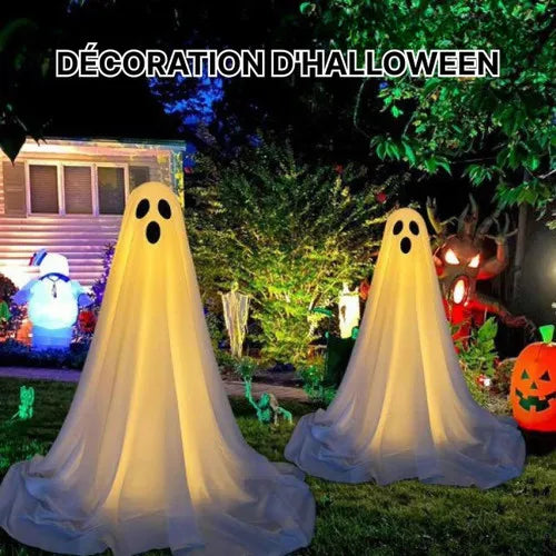 Halloween Ghost Hanging with String Lights – Indoor & Outdoor Halloween Hanging Decoration Babs