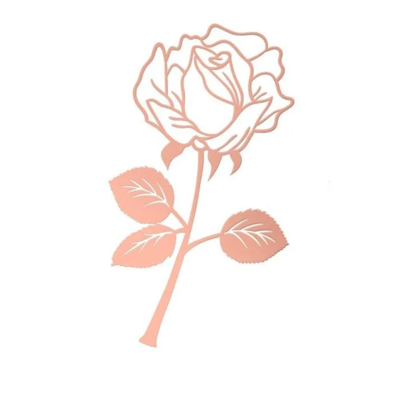 Luxury Rose Flower Metal Bookmark – School, Office & Gift Use Metal Bookmark Babs rosegold