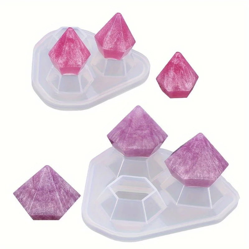 2pcs Epoxy Resin Silicone Mold – Rhinestone Pendant & Ornament DIY Resin Silicone Mold Babs