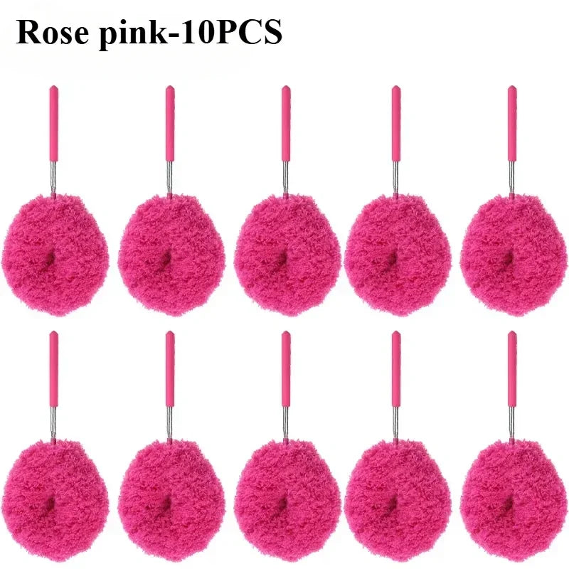 Extendable Microfiber Feather Duster – Washable & Reusable Extendable Feather Duster Babs Rose pink-10PC