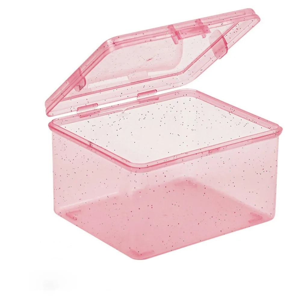 Transparent Flip Storage Box – Cards, Jewelry & Desk Organizer Flip Storage Box Babs Pink
