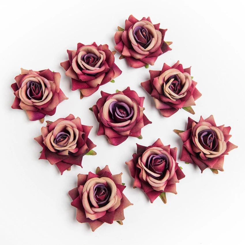 Silk Rose Artificial Flowers Wedding & Home Decor – 5/10 Pcs Artificial Silk Roses Babs Color 4 5 pcs