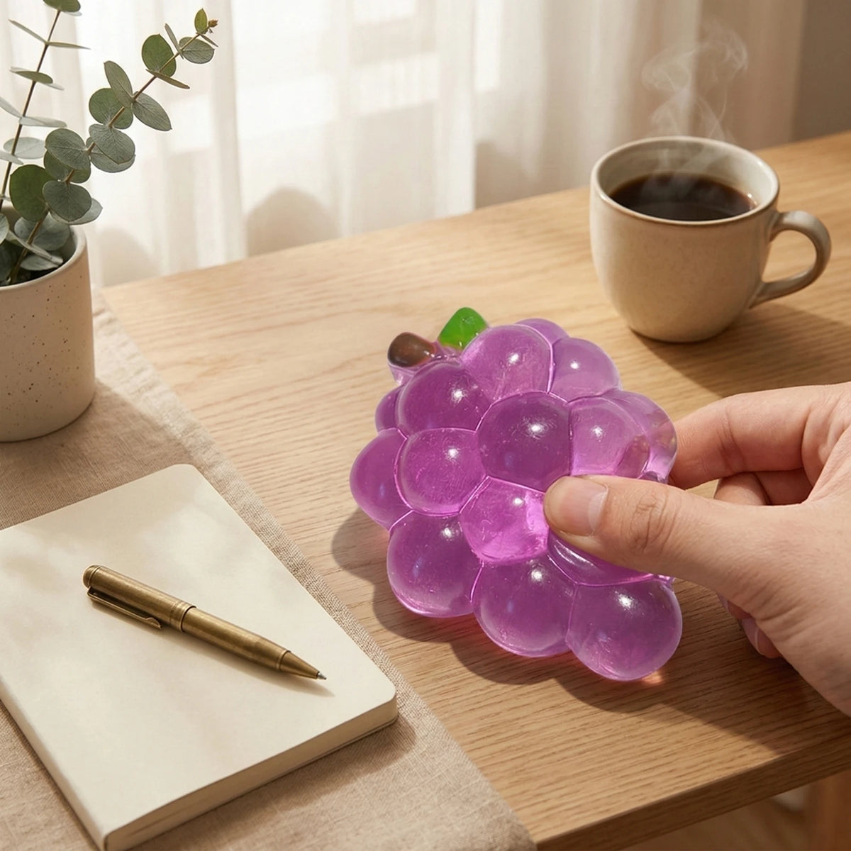 Squishy Grape Fidget Toy – Slow Rising Sensory Squeeze Toy Squishy Fidget Toy Babs