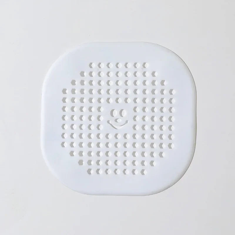 Silicone Drain Hair Catcher Strainer for Sink & Shower Drain Strainer Babs 3-White 14x14CM