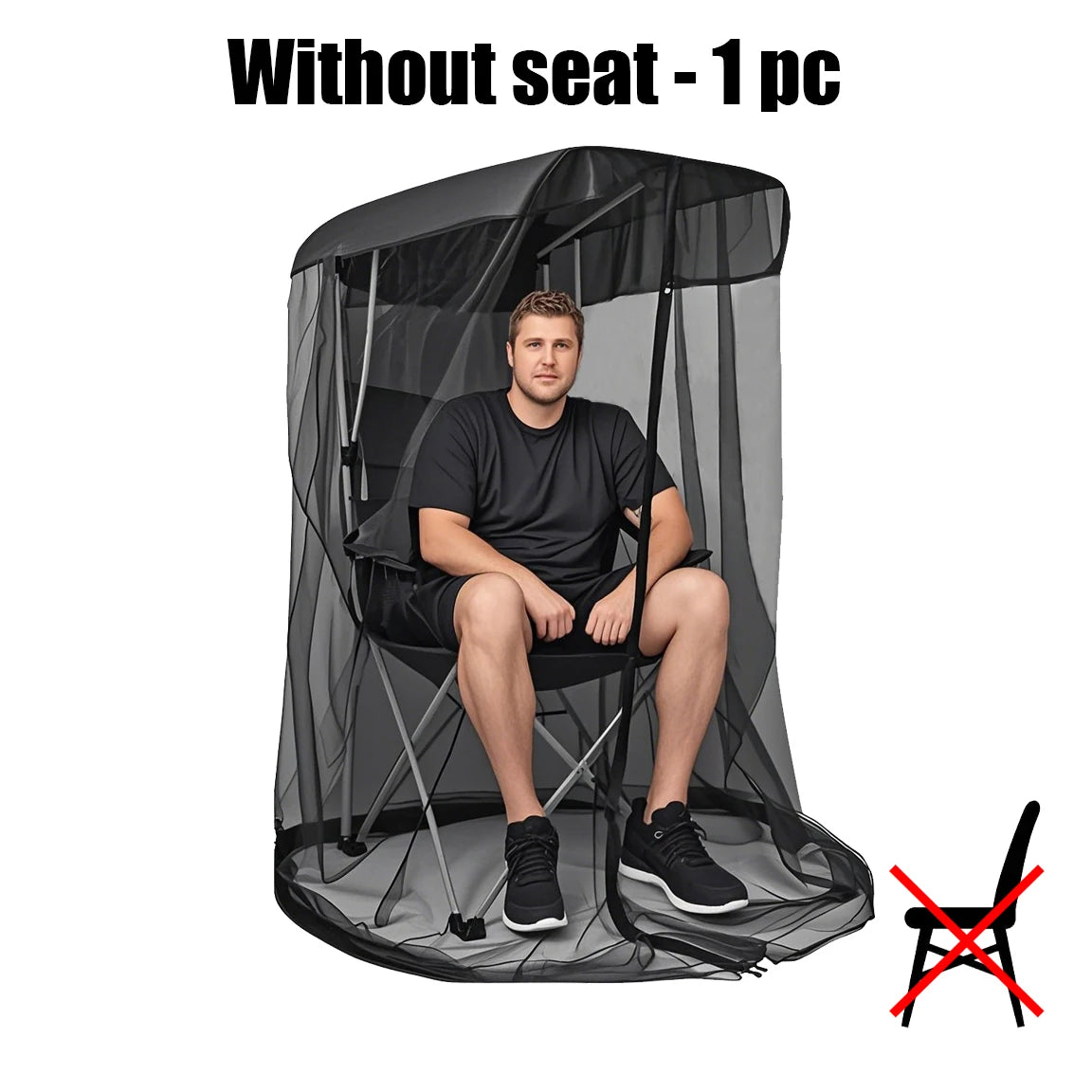 Outdoor Swing Mosquito Net Canopy – Patio Hammock Chair Cover Swing Canopy Net Babs 1PC 82X89X160CM