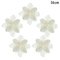 5Pcs Christmas Red Berry & Pine Cone Artificial Branches Décor Christmas Décor Branches Babs 5pcs white flower
