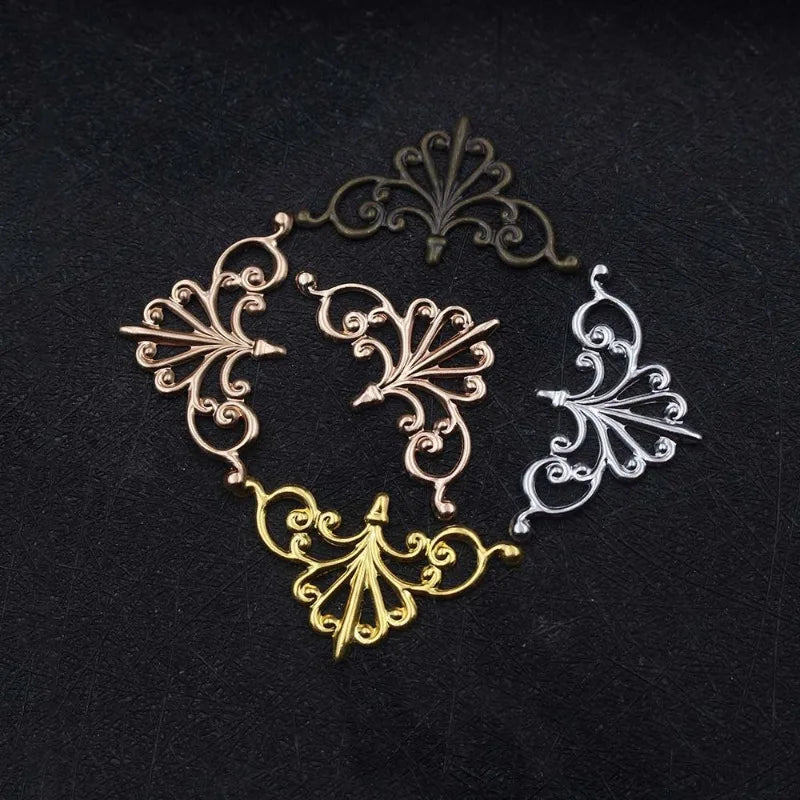 50Pcs Brass Crown Charm Connectors for DIY Hair Jewelry Making Jewelry Making Charms Babs