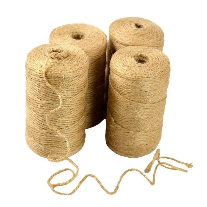 Natural Jute Twine 100M – 2mm Sisal Rope for Crafts & Weddings Craft Twine Cord Babs