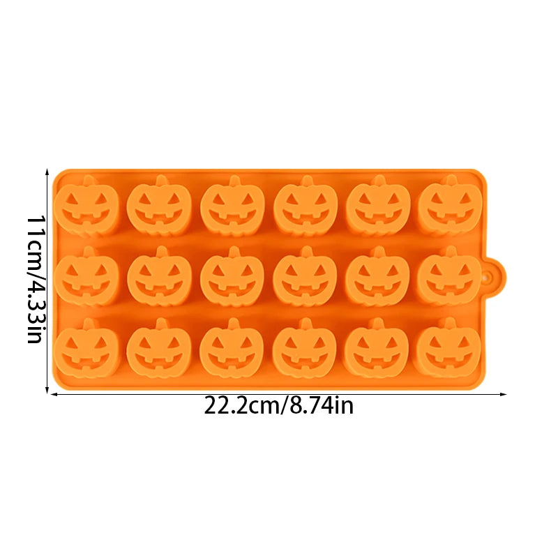 Halloween Silicone Mold – Pumpkin Ghost Bat Chocolate & Candy Silicone Baking Mold Babs B02