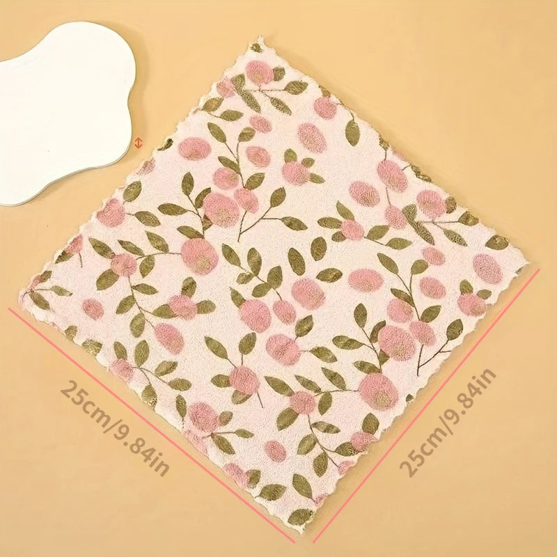 Floral Microfiber Dish Cloths – Absorbent Kitchen Cleaning Rags Microfiber Dish Cloths Babs