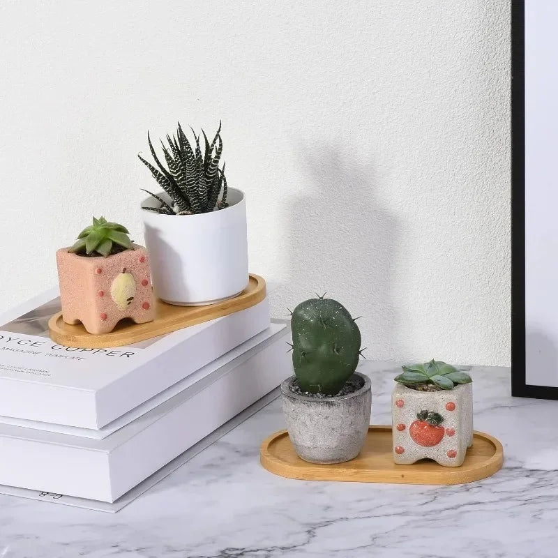 Bamboo Storage Tray – Tea Coaster, Jewelry & Plant Saucer Bamboo Storage Tray Babs