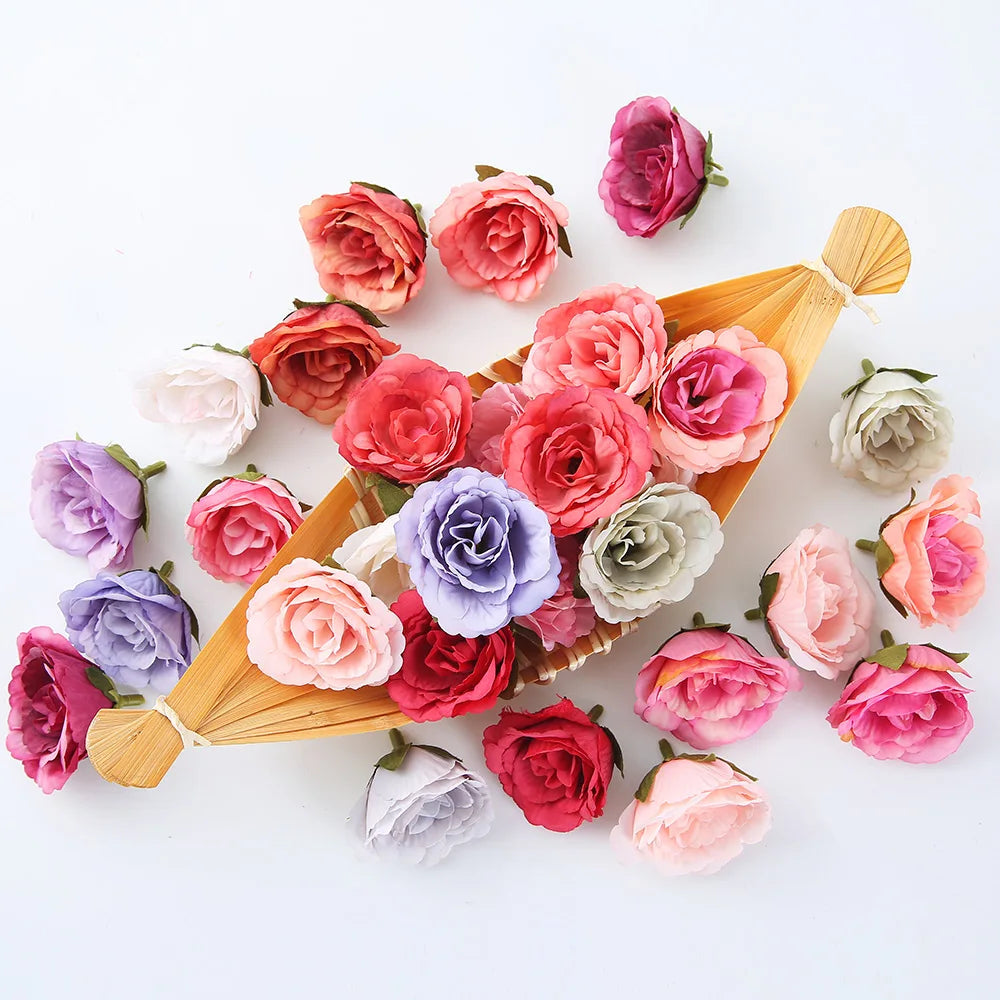 4cm Silk Artificial Rose Heads for Wedding & DIY Decor Artificial Flower Heads Babs