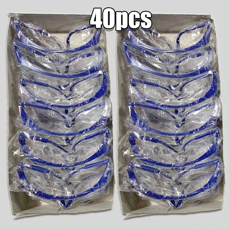 40-Pack Safety Goggles – Anti-Fog, Dustproof & Windproof Safety Goggles Babs Blue