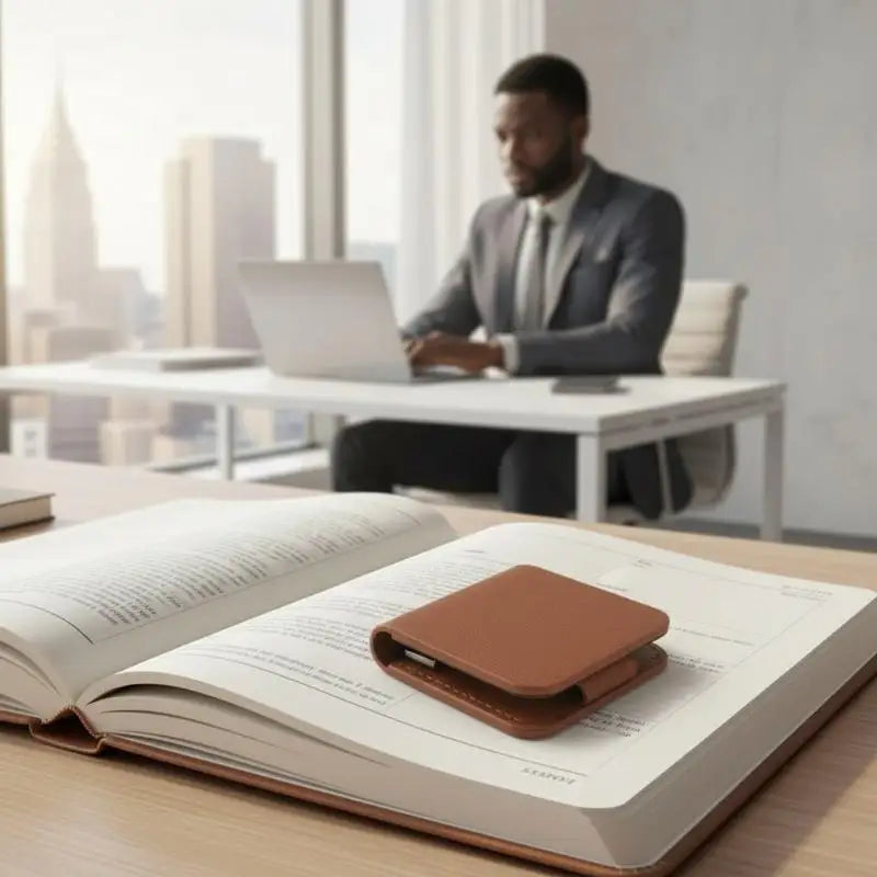 Leather Magnetic Bookmark – DIY Reading Tracker Rectangle Leather Magnetic Bookmark Babs