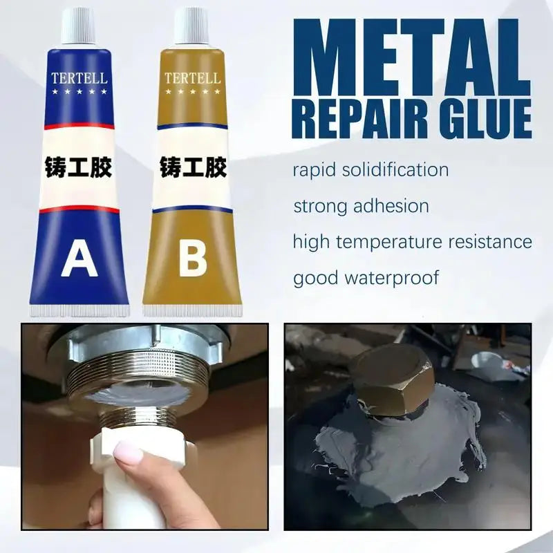 2-Pack Metal Casting Repair AB Adhesive – Weld-Grade Glue Metal Repair Adhesive Babs