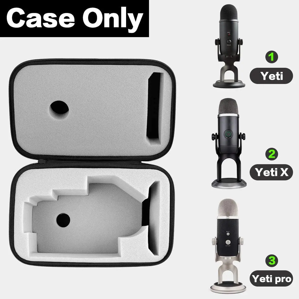 Comecase EVA Carrying Case for Blue Yeti & Yeti Pro USB Mic Microphone Carrying Case Babs