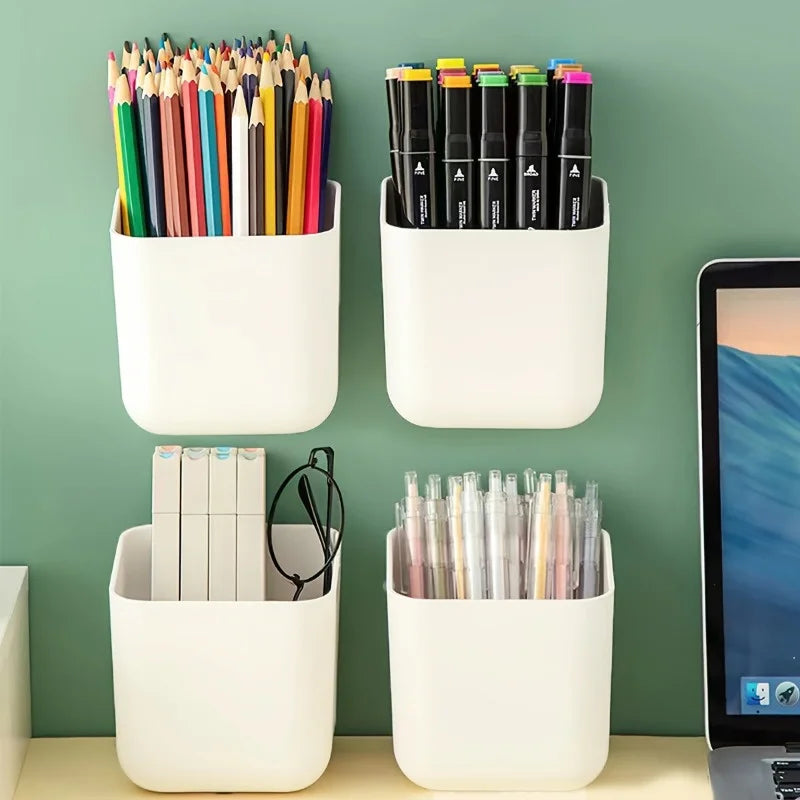 Wall-Mounted Pen Holder & Desk Stationery Storage Box Desk Organizer Babs