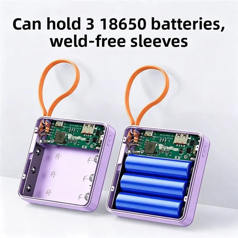 DIY 22.5W Power Bank Shell – 3x18650 Solderless Battery Box Power Bank Shell Babs