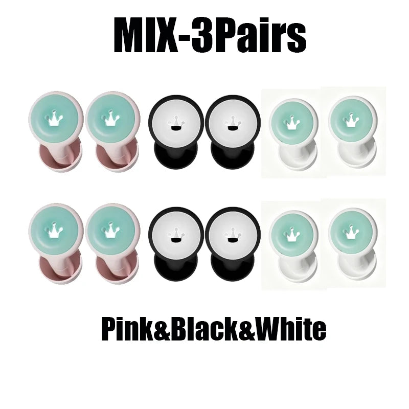 Glow Silicone Sleep Earplugs for Side Sleepers | CE Certified Sleep Earplugs Babs MIX 6Pairs