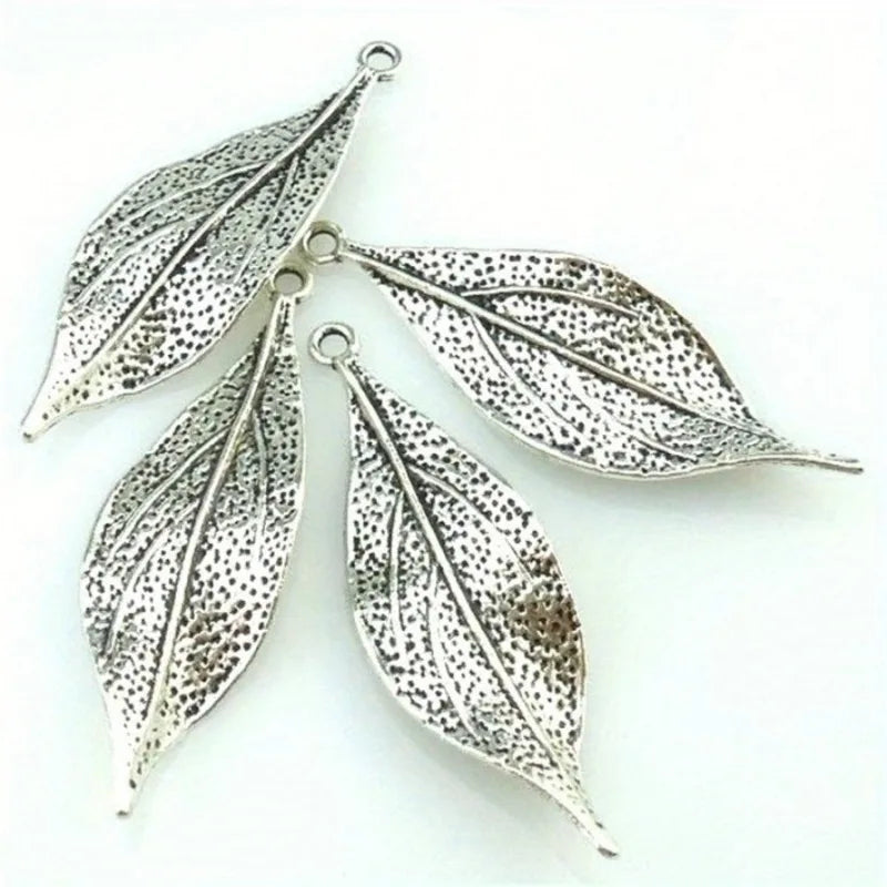 10PCS Antique Silver Leaf Pendants – DIY Jewelry Making Charms Jewelry Making Charms Babs