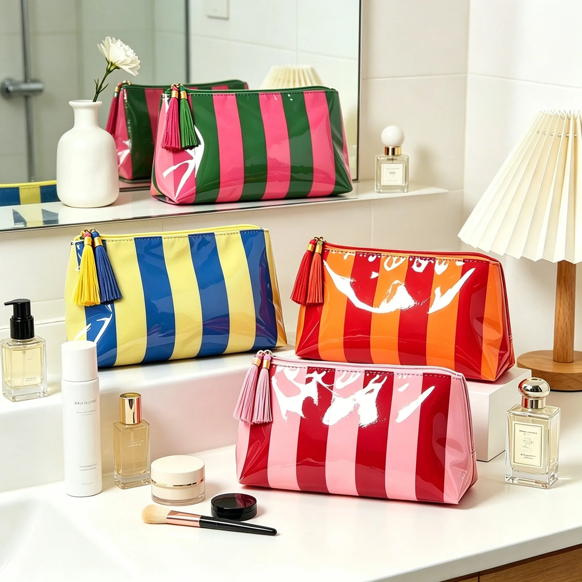 Women's Travel Makeup Bag – Padded Waterproof Cosmetic Pouch Cosmetic Organizer Bag Babs