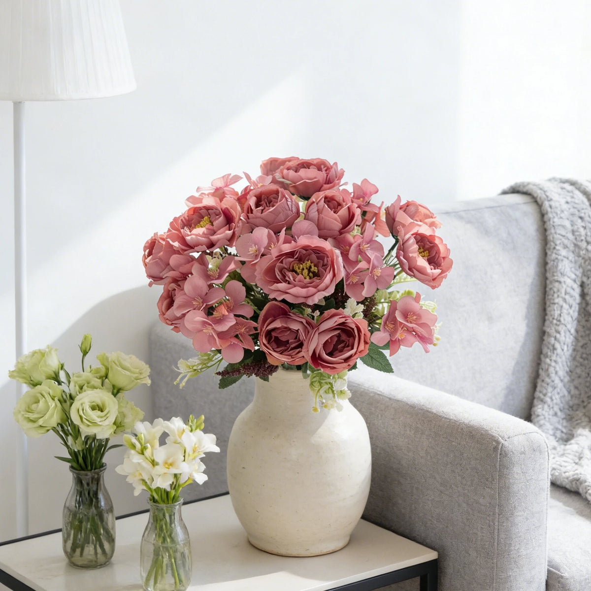Silk Peony Hydrangea Artificial Flowers – Wedding & Home Décor Artificial Flowers Babs