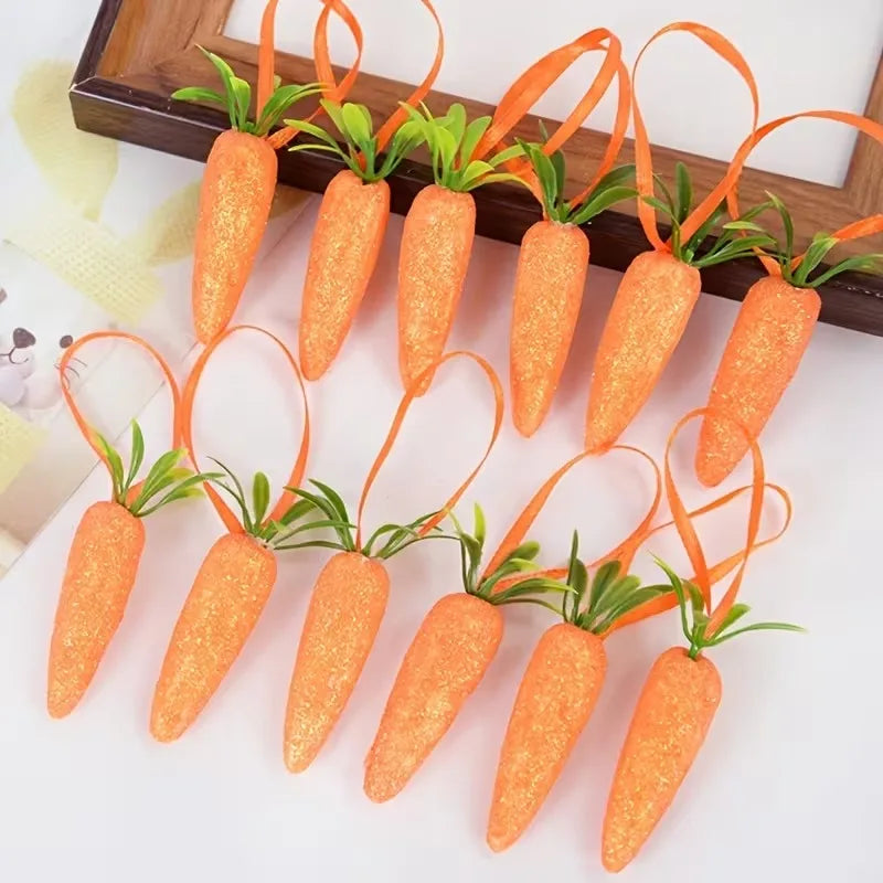 Mini Foam Easter Carrot Hanging Decorations – 6 to 120 Pcs Easter Hanging Decoration Babs