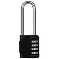 4-Digit Combination Padlock – Waterproof Long Shackle 1-2 Pack Combination Padlock Babs black