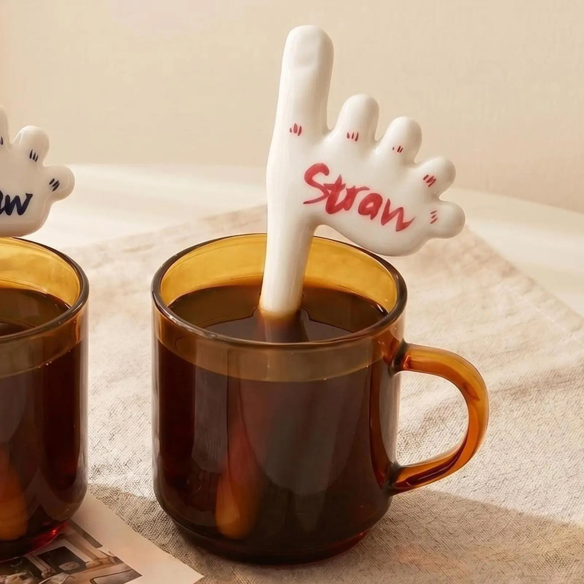 Ceramic Foot-Shaped Drinking Straw – Funny Novelty Gift Novelty Drinking Straw Babs