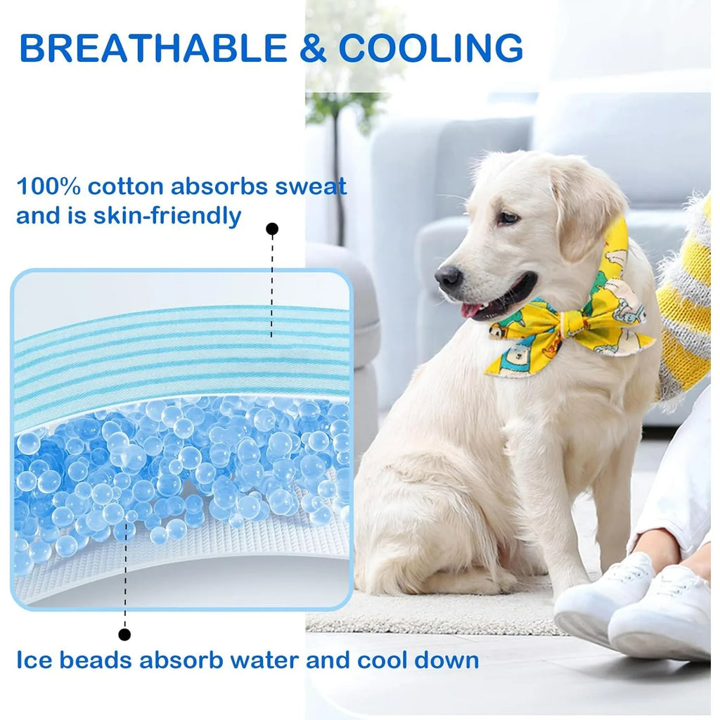 Pet Cooling Ice Collar Bandana for Cats & Dogs | Summer Pet Cooling Collar Babs
