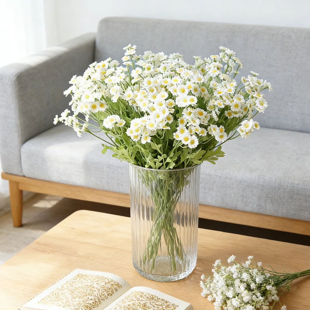 Artificial Silk Daisy Bouquet – Fake Flowers for Home & Wedding Artificial Flower Bouquet Babs