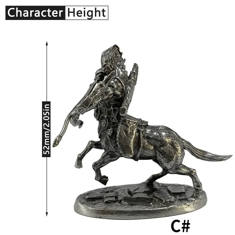 Metal Copper Medieval Knight Centaur Figurine Desktop Ornament Decorative Figurine Babs