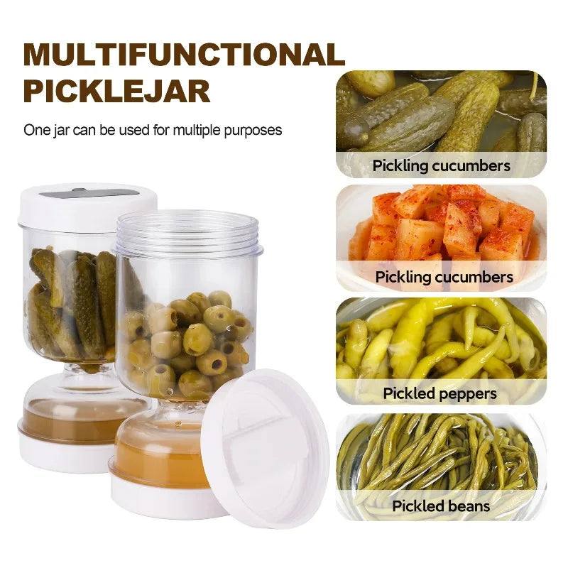 Pickle Storage Jar – Dry Wet Separation Container with Fork Food Storage Container Babs