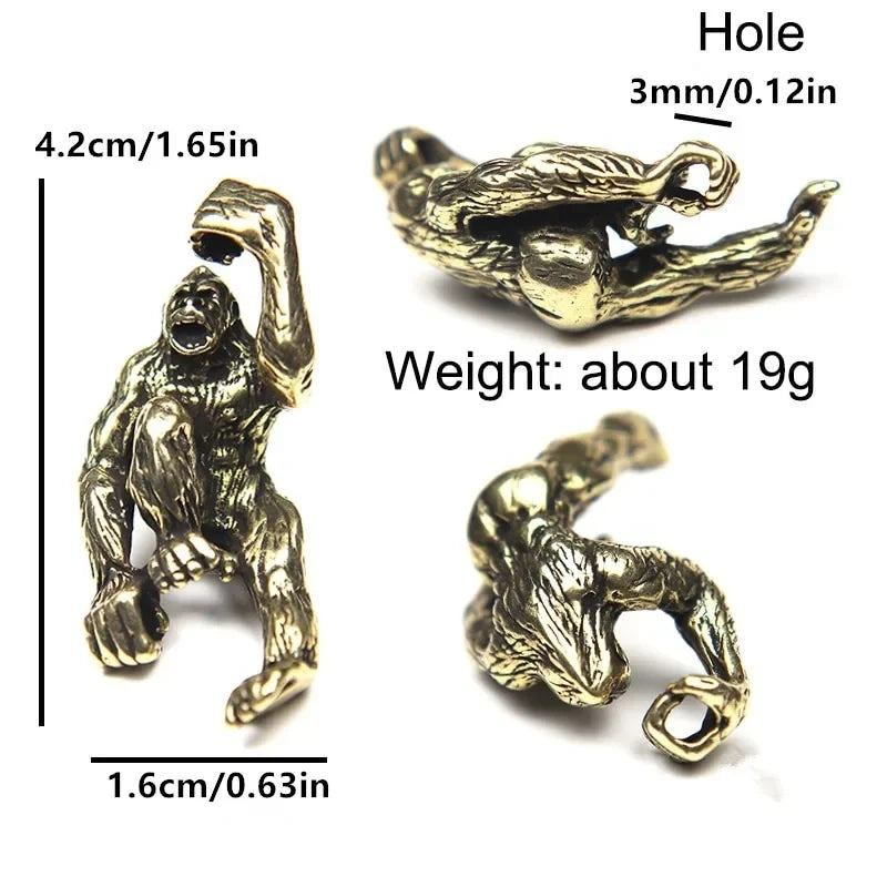 Brass Gorilla Paracord Bead – DIY Lanyard & Bracelet Pendant Paracord Bead Pendant Babs