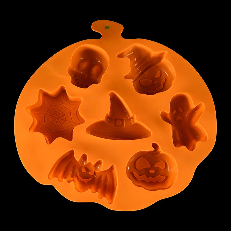Halloween Silicone Mold – Pumpkin Ghost Bat Chocolate & Candy Silicone Baking Mold Babs