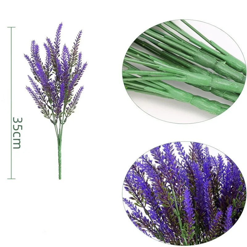 UV Resistant Artificial Lavender Branches – Outdoor Faux Flowers Artificial Flower Branches Babs