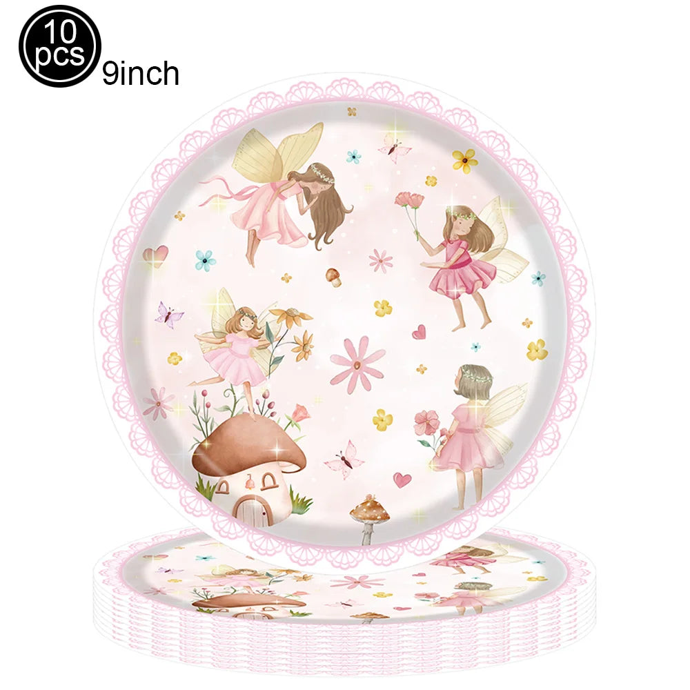 Fairy Party Supplies – Enchanted Garden Disposable Tableware Disposable Party Tableware Babs 9inch plate