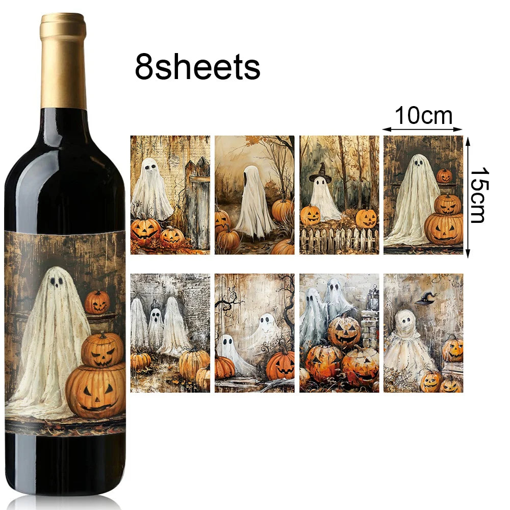 Halloween Cocktail Straws, Witch Hat & Bottle Label Party Decor Halloween Party Decor Babs MULTI