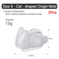 Cat Shape Onigiri Mold – Rice Ball Sushi Shaper Tool Sushi Mold Tool Babs S 3pcs